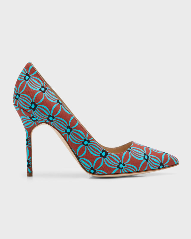 BB 105mm Floral Cotton Stiletto Pumps